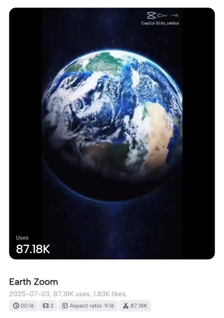 earth zoom effect capcut template new trend 1