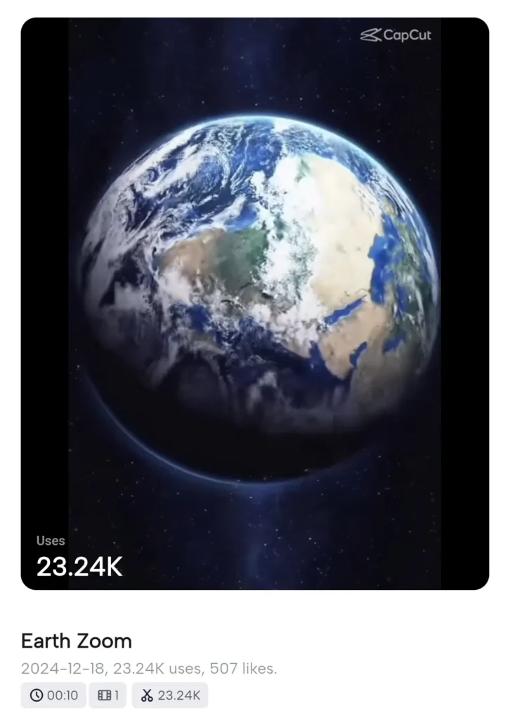 earth zoom effect capcut template new trend 10