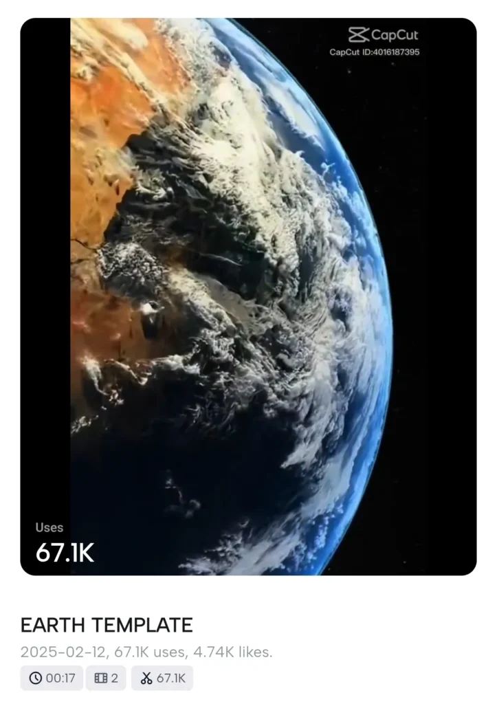 earth zoom effect capcut template new trend 4