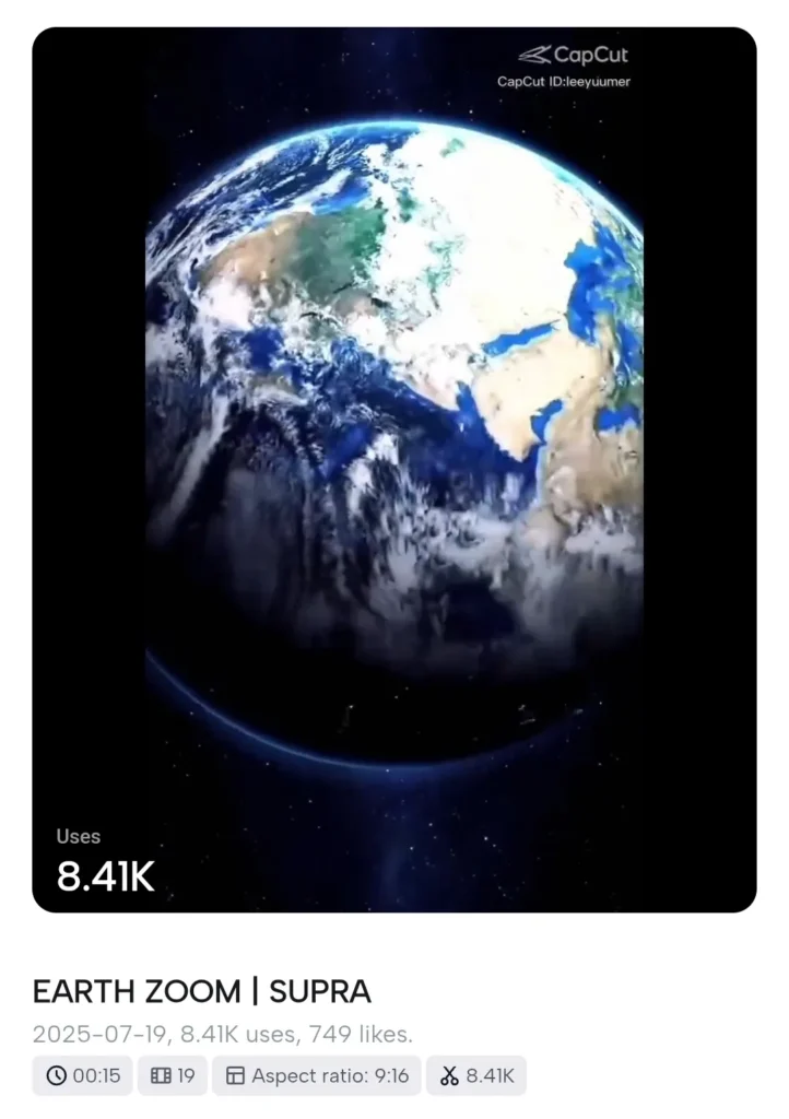 earth zoom effect capcut template new trend 6
