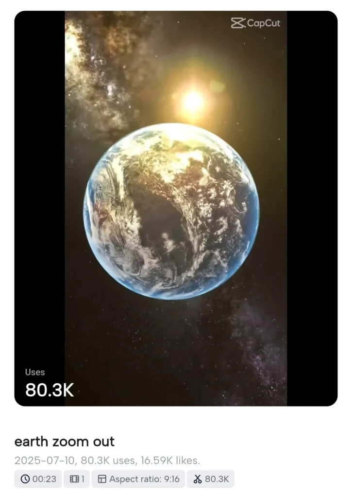 earth zoom effect capcut template new trend 7
