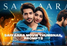 Best Saiyaara Movie Thumbnail Prompts