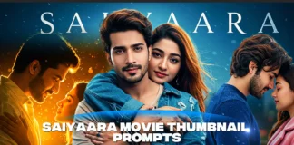 Best Saiyaara Movie Thumbnail Prompts