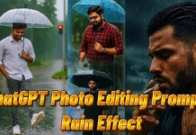 chatgpt photo editing prompts rain effect