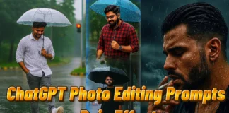 chatgpt photo editing prompts rain effect