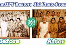 Chatgpt Restore Old Photo Prompt new