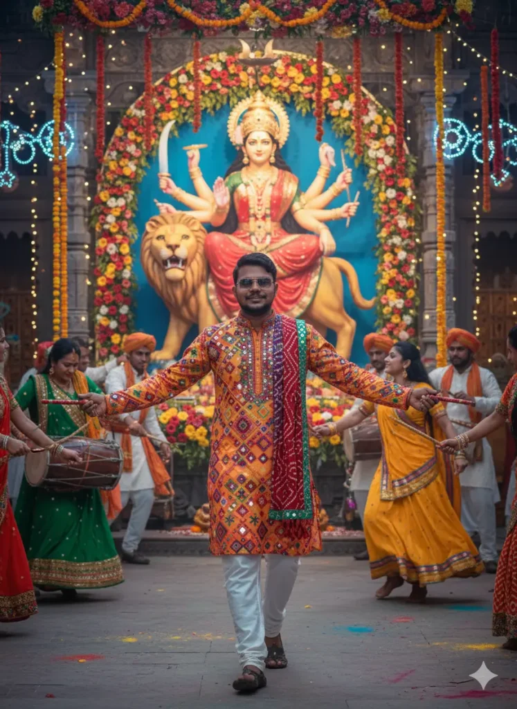 navratri prompt for gemini boy