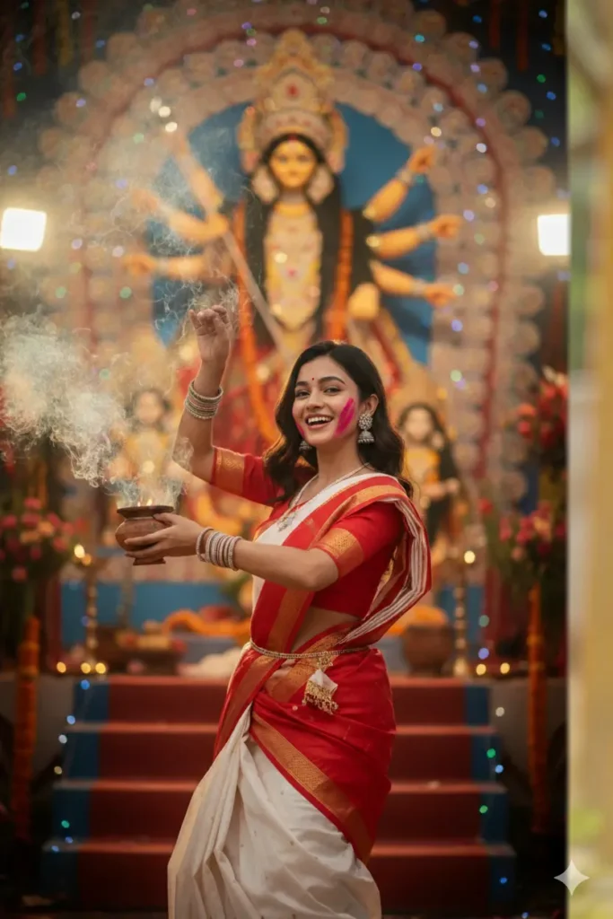 navratri prompt for gemini girl