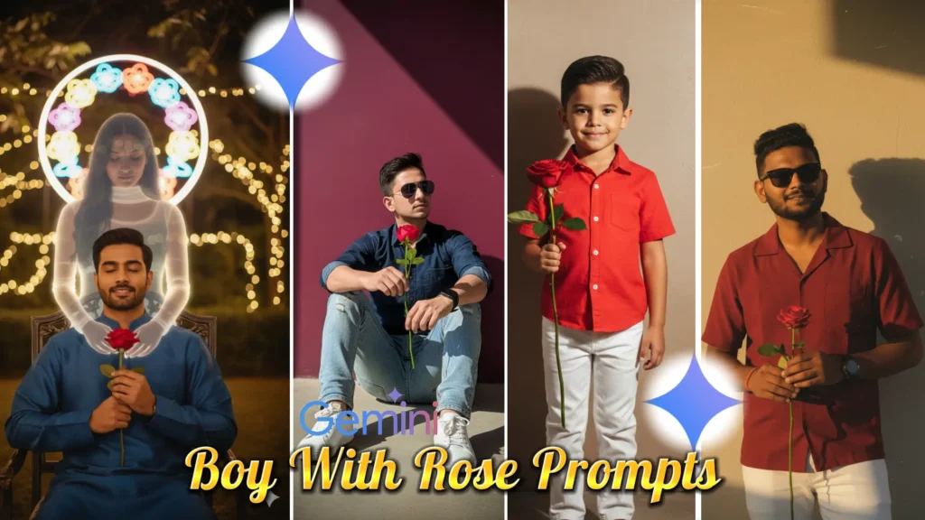 gemini ai photo prompt copy paste trending boy rose