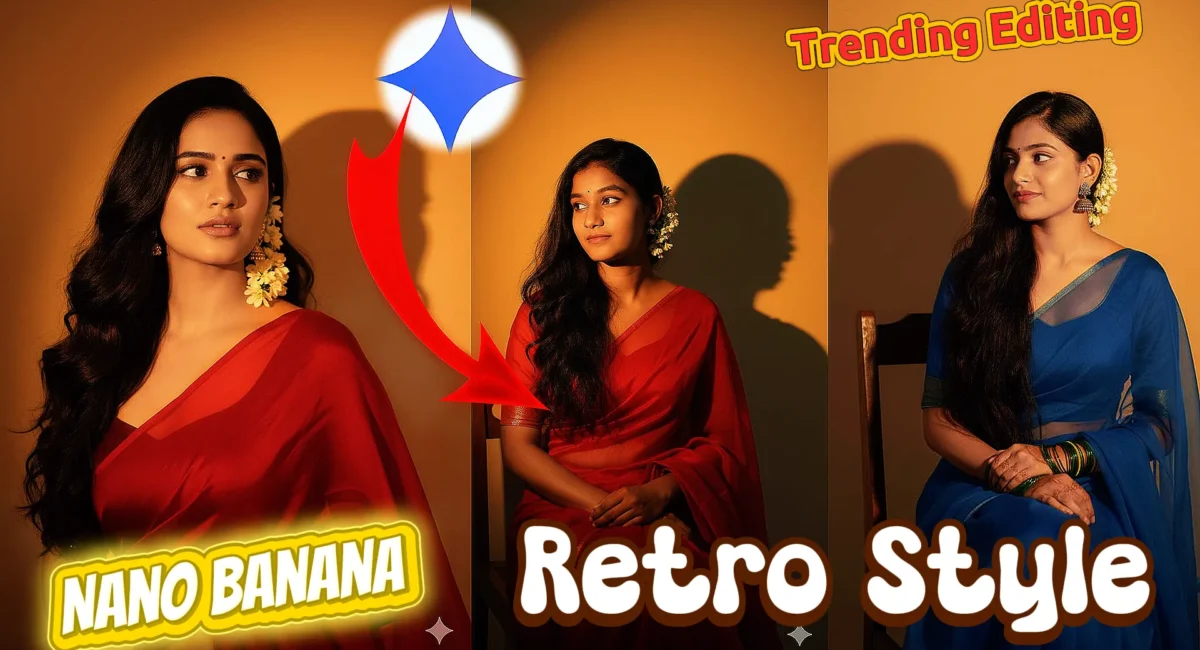 Google Gemini Nano Banana AI Saree: Retro Style Prompt