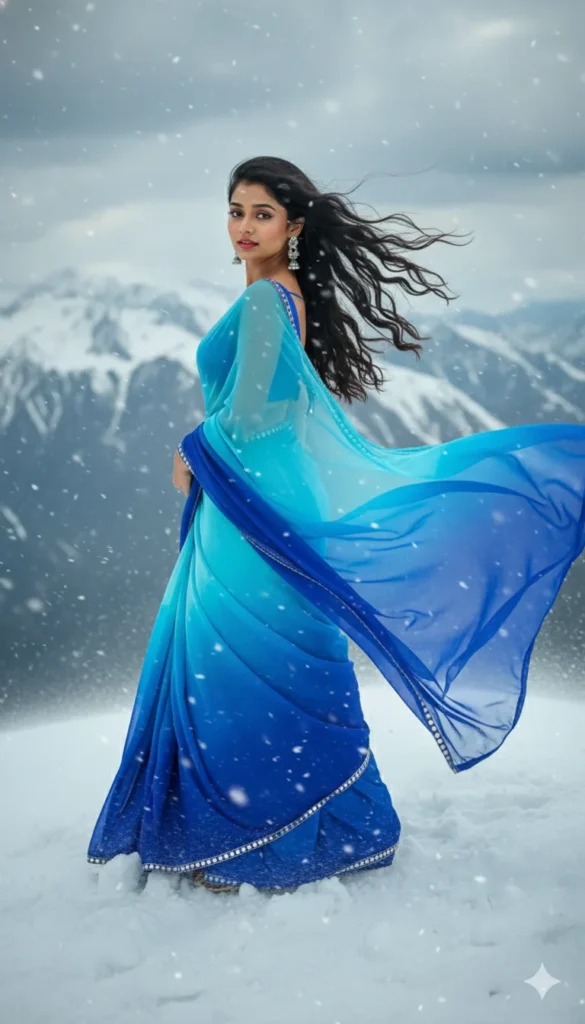 google gemini ai photo prompt saree winter