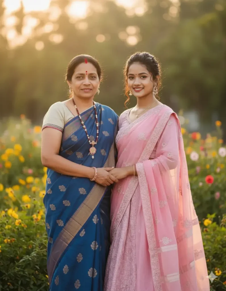 prompt for gemini ai mother and daughter photo