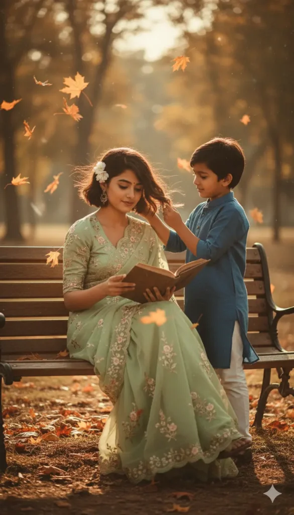 prompt for gemini ai mother and son photo