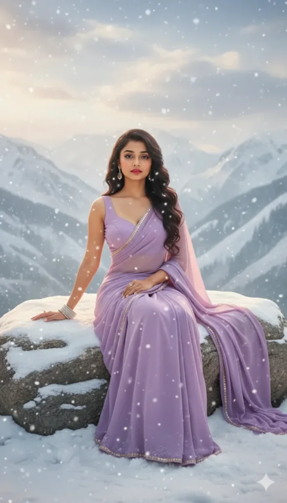 prompt for gemini ai saree look winter