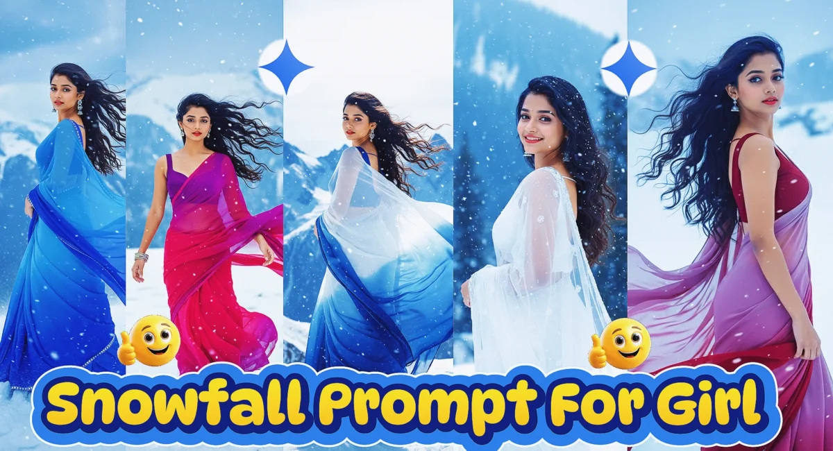 snowfall gemini ai prompt for girl